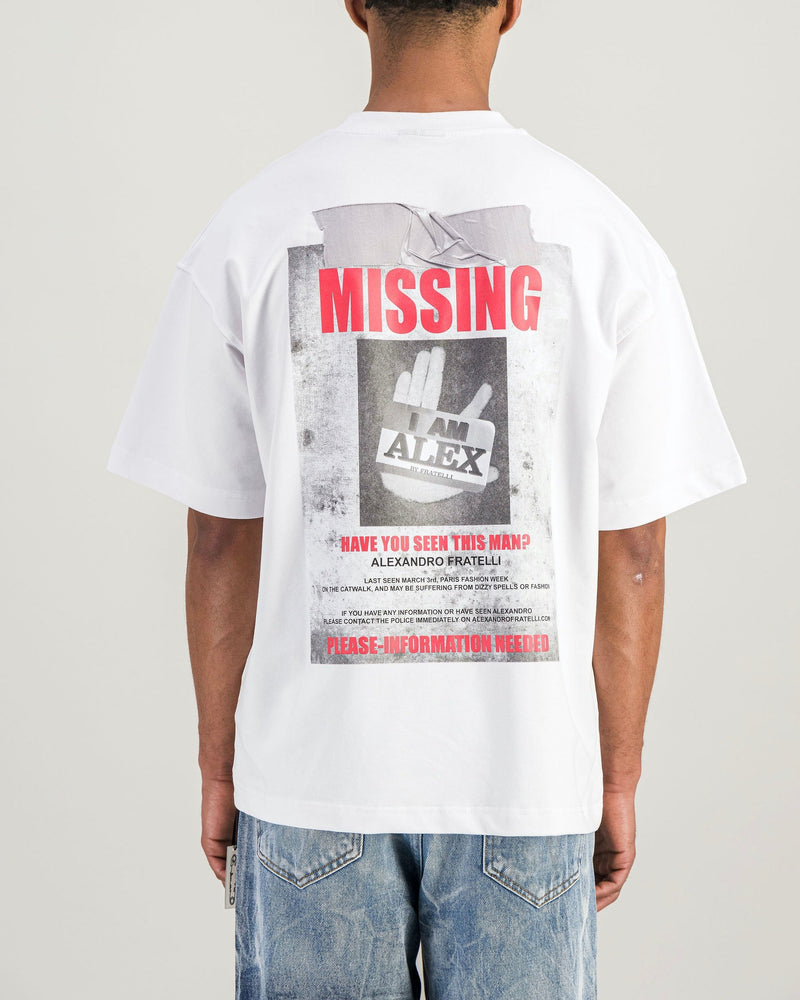 T - SHIRT MISSING BLANC - Alexandro Fratelli