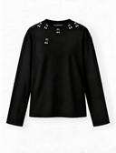 T-SHIRT ML* PAN NOIR - Alexandro Fratelli