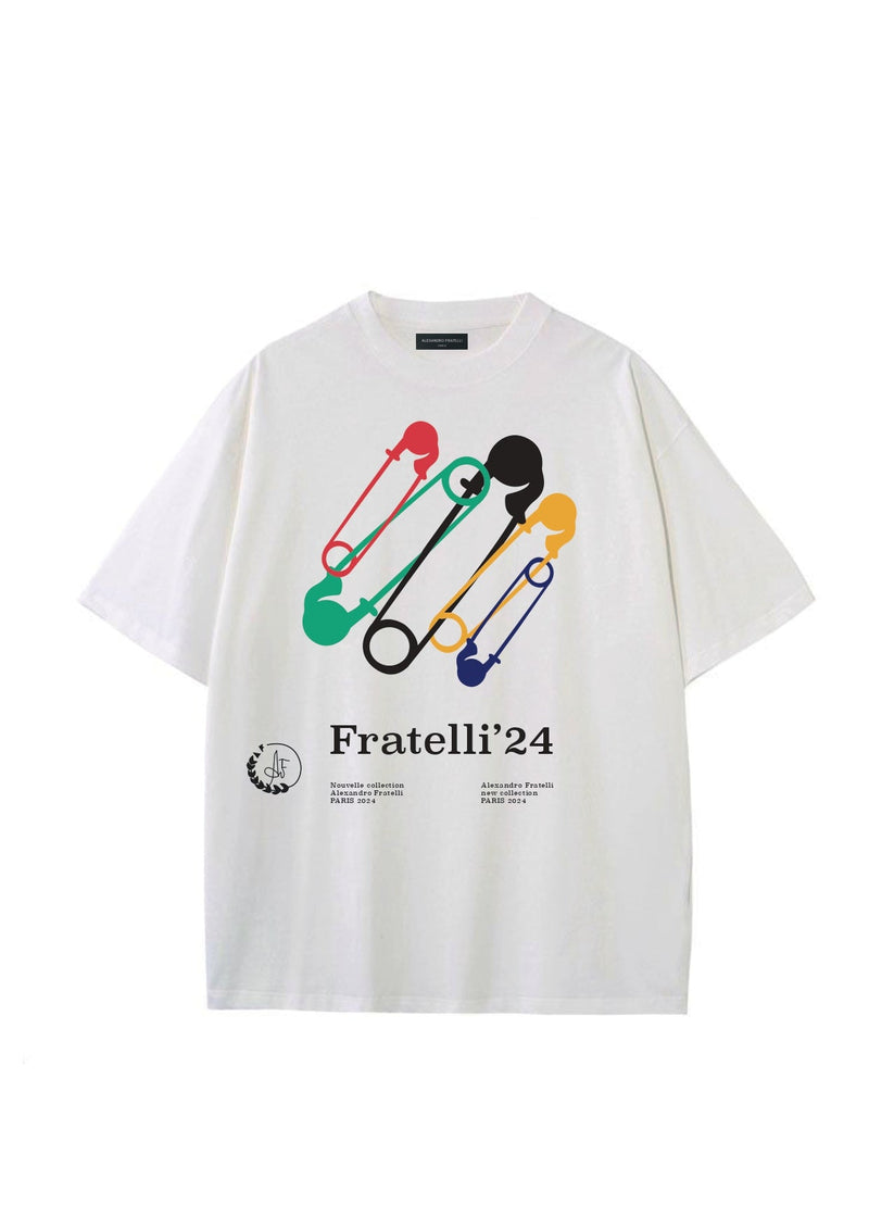 T - SHIRT OLYMPIQUE BLANC - Alexandro Fratelli