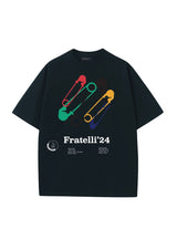 T - SHIRT OLYMPIQUE NOIR - Alexandro Fratelli