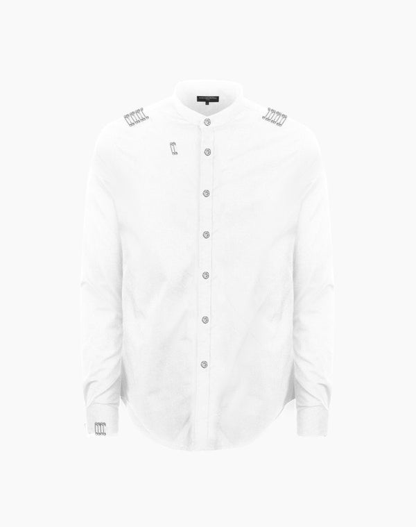 CHEMISE FIRSTIA BIANCA ARGENTEO - Alexandro Fratelli