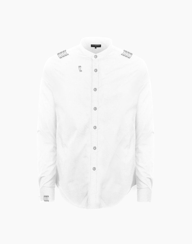 CHEMISE FIRSTIA BIANCA ARGENTEO - Alexandro Fratelli