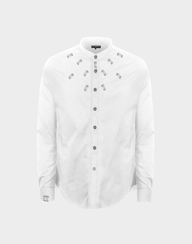 CHEMISE GIVENCHIA BIANCA ARGENTEO - Alexandro Fratelli
